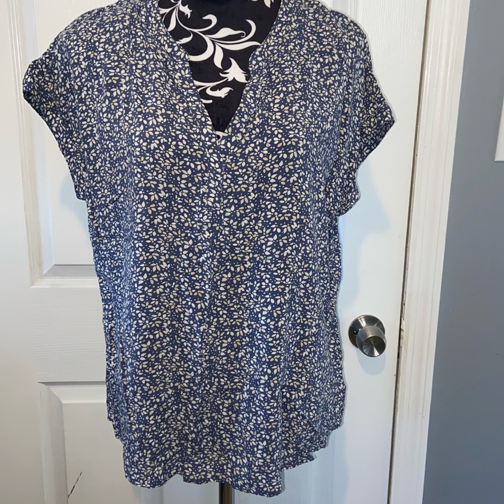 Gap floral popover blouse sz s